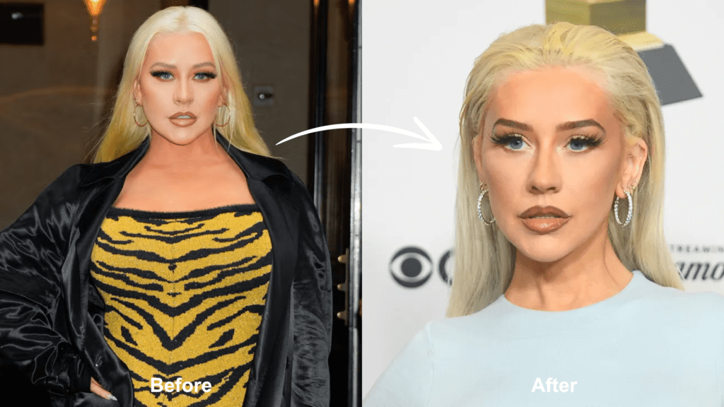 christina aguilera weight loss journey